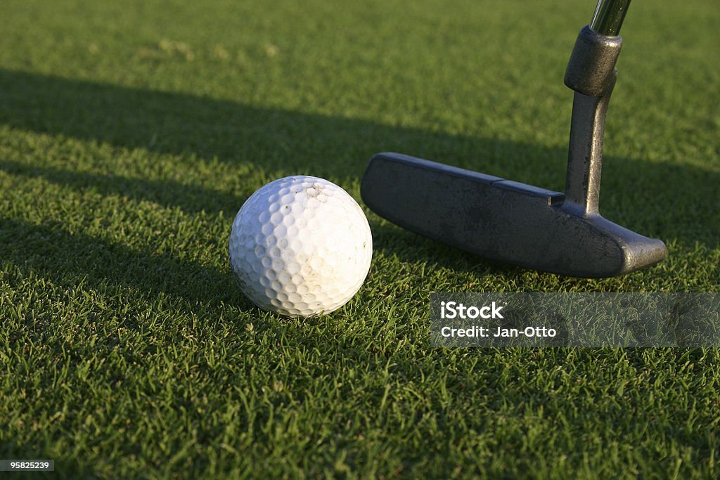 Golf Cart auf dem putting green - Lizenzfrei Einzelveranstaltung Stock-Foto