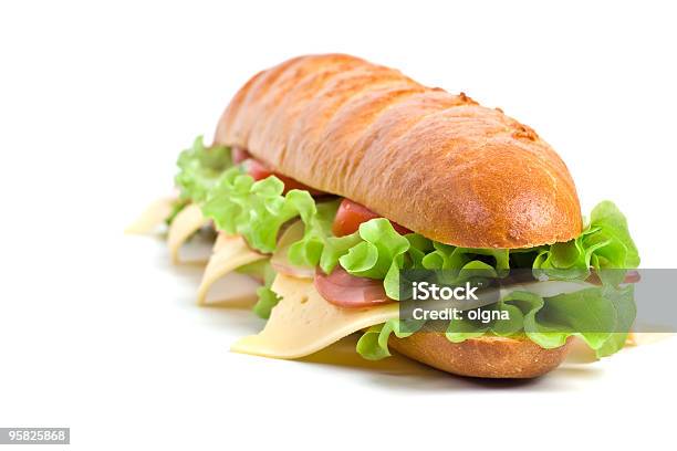 Photo libre de droit de Sandwich Baguette Longues banque d'images et plus d'images libres de droit de Aliment - Aliment, Aliment en portion, Baguette de pain