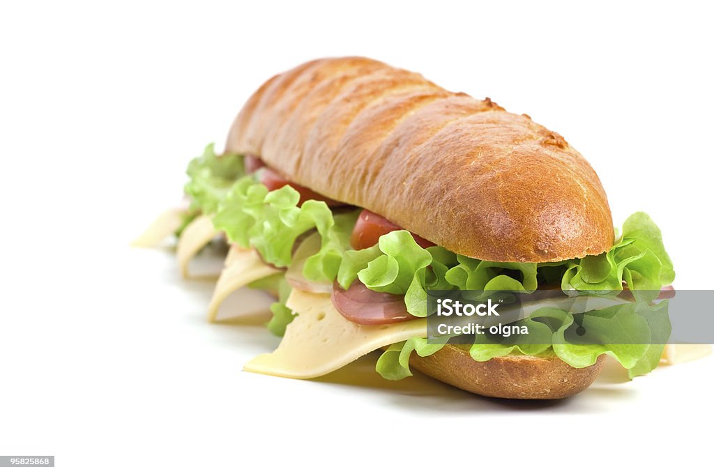 ロングバゲットのサンドイッチ - おやつのロイヤリティフリーストックフォト