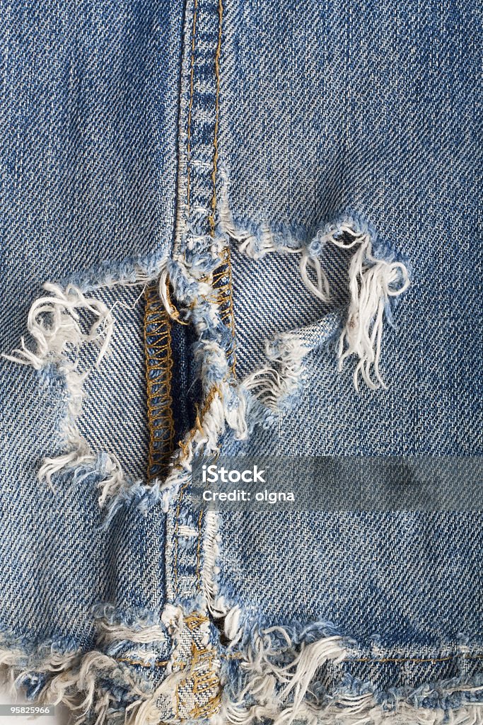 torn old blue jeans  Abstract Stock Photo