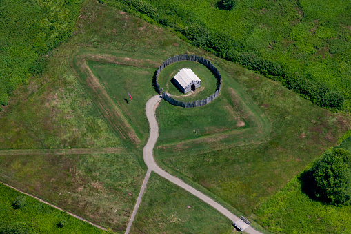 Aerial view of Fort Necessity National Battlefield Farmington Pennsylvania photograph taken June 2012