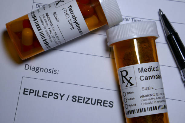 Medical Marijuana treating Epilepsy and seizures stock photo
