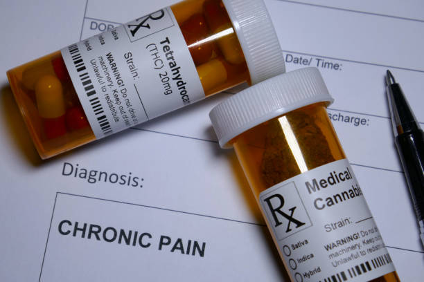 Medical Marijuana treating Chronic Pain stock photo
