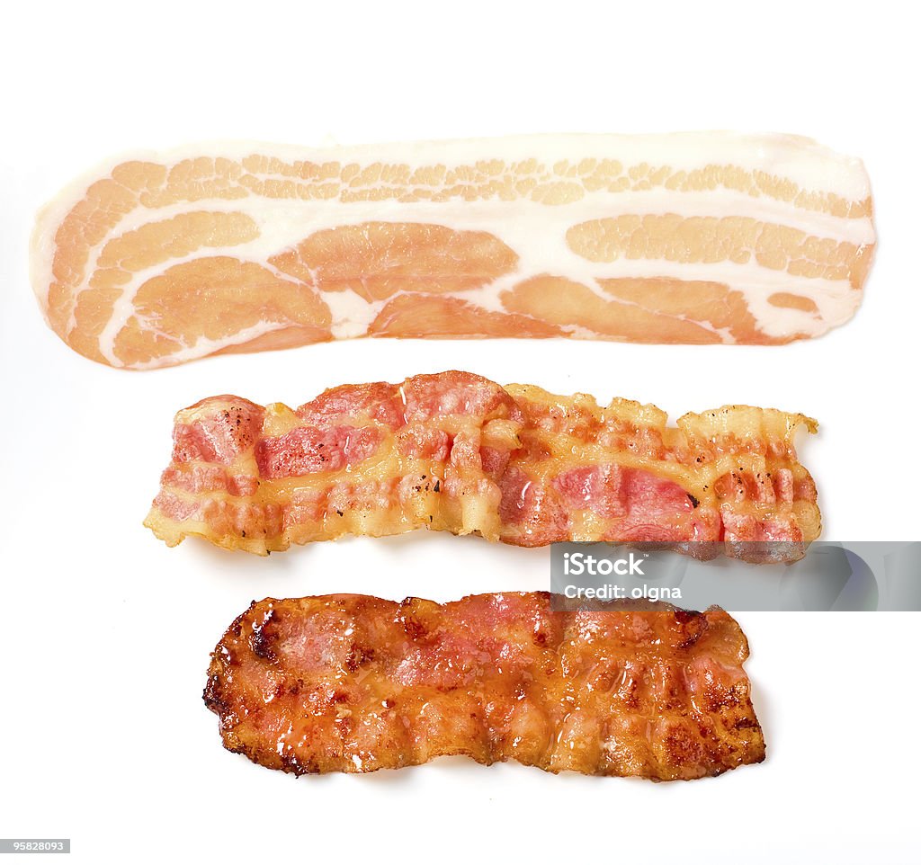 Três diferentes fases de bacon - Foto de stock de Alimentação Não-saudável royalty-free