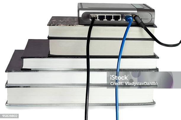 Network Router Stock Photo - Download Image Now - Book, Cable, Color Image