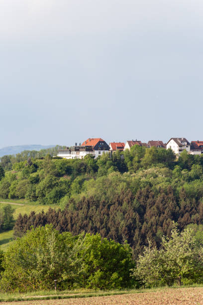 istock landscape springtime mountain village forest 958295670