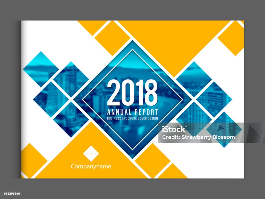 Cover design template corporate business annual report brochure poster company profile catalog magazine flyer booklet leaflet. Landscape cover page design element sample image with Gradient Mesh. Plan - Document stock vector