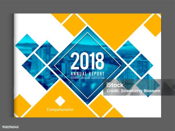 Cover Design Template Corporate Business Annual Report Brochure Poster Company Profile Catalog Magazine Flyer Booklet Leaflet Landscape Cover Page Design Element Sample Image With Gradient Mesh Stock Illustration - Download Image Now