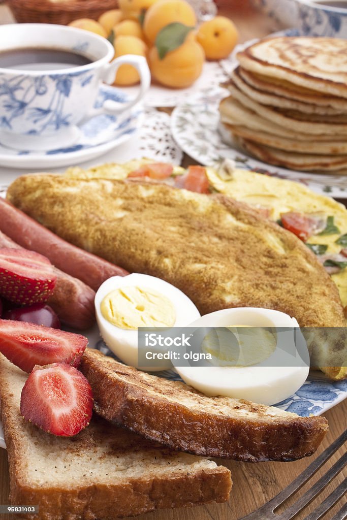 big desayuno comida - Foto de stock de Albaricoque libre de derechos