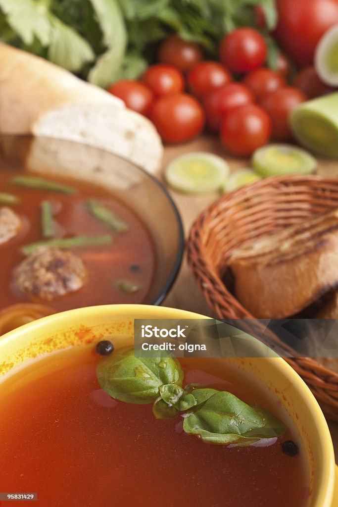 Zuppa di pomodoro - Foto stock royalty-free di Alimentazione sana