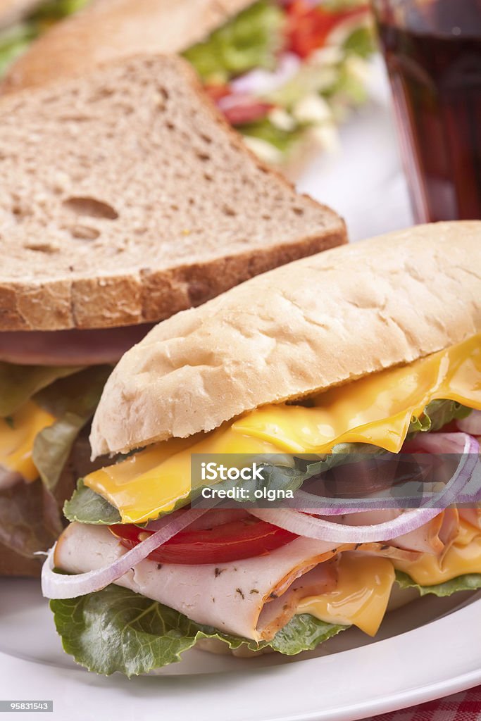 Grupo de sabrosos sándwiches - Foto de stock de Alimento libre de derechos