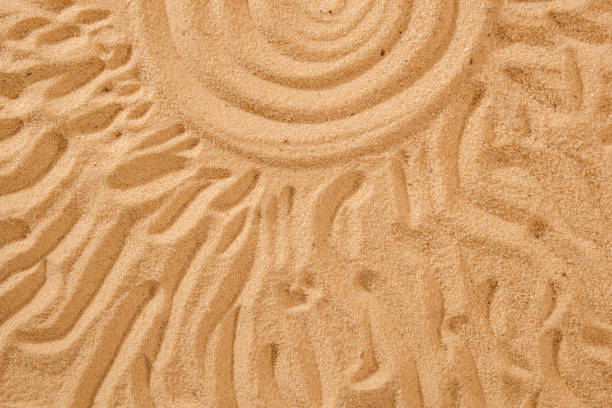 istock Sun and ocean on sand on beach background sign concept 958318158