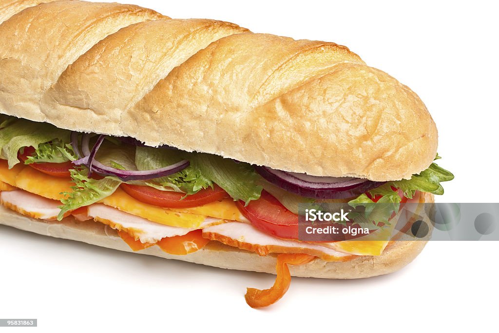 Длинная Сэндвич Багет - Стоковые фото Американская культура роялти-фри