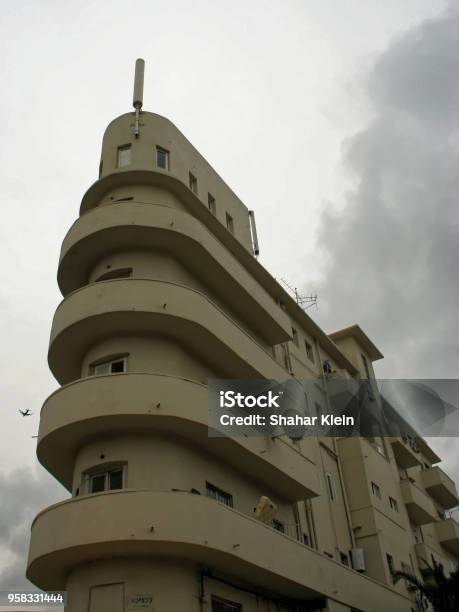 Tel Aviv Israel Bauhaus Architecture Stock Photo - Download Image Now - Tel Aviv, Bauhaus - Art Movement, White City