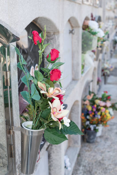 istock Flowers in a cemetery 958335332
