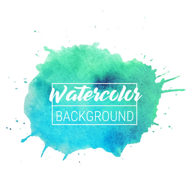 watercolor blob вектор те�кстовый фон коробки. изолированные акварели капли вектор для продажи, веб, баннер. watercolor blob вектор текст поле, этикетка дл� - vector watercolor painting copy space label stock illustrations