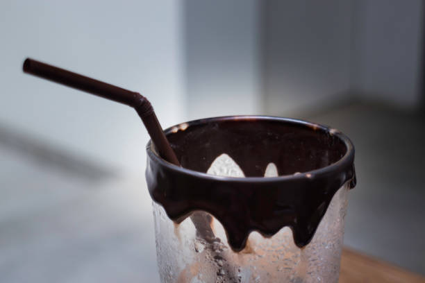 Craft melted chocolate delicious drink, stock photo
