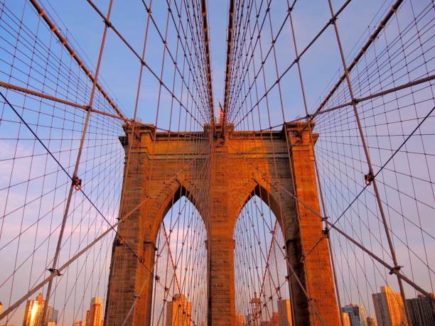 istock Low Angle View Of Suspension Bridge 958370566
