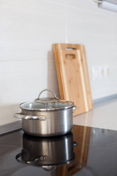 istock The pan is on a ceramic cooking plate in the new modern kitchen. 958371160