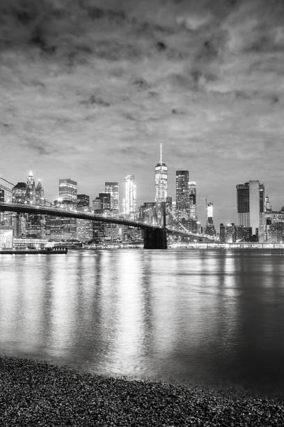istock Manhattan waterfront at night, New York City. 958381862