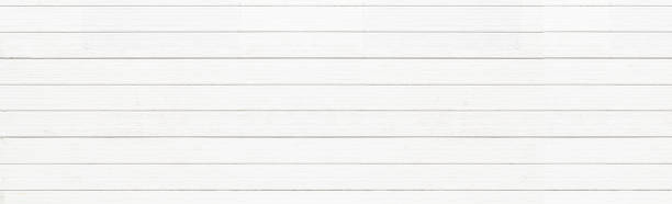 istock Panorama of white vintage wood wall background 958384346