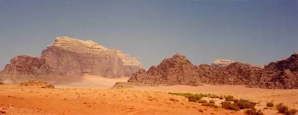 mountain in the Wadi-Rum desert, in Jordan