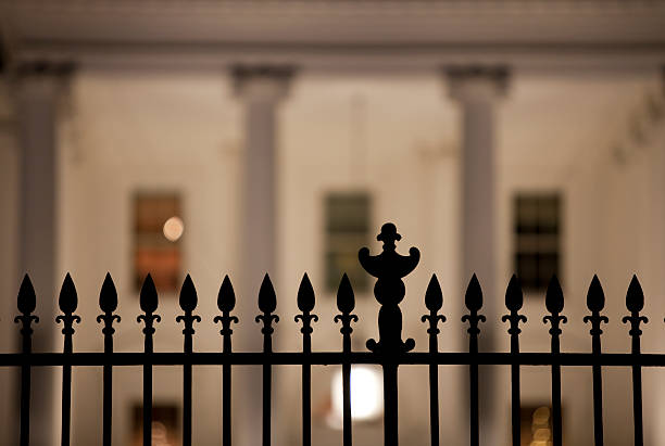 White House Fence stock photo