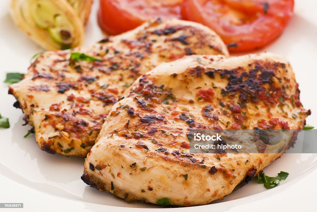 Pollo di carne - Foto stock royalty-free di Arrosto allo spiedo