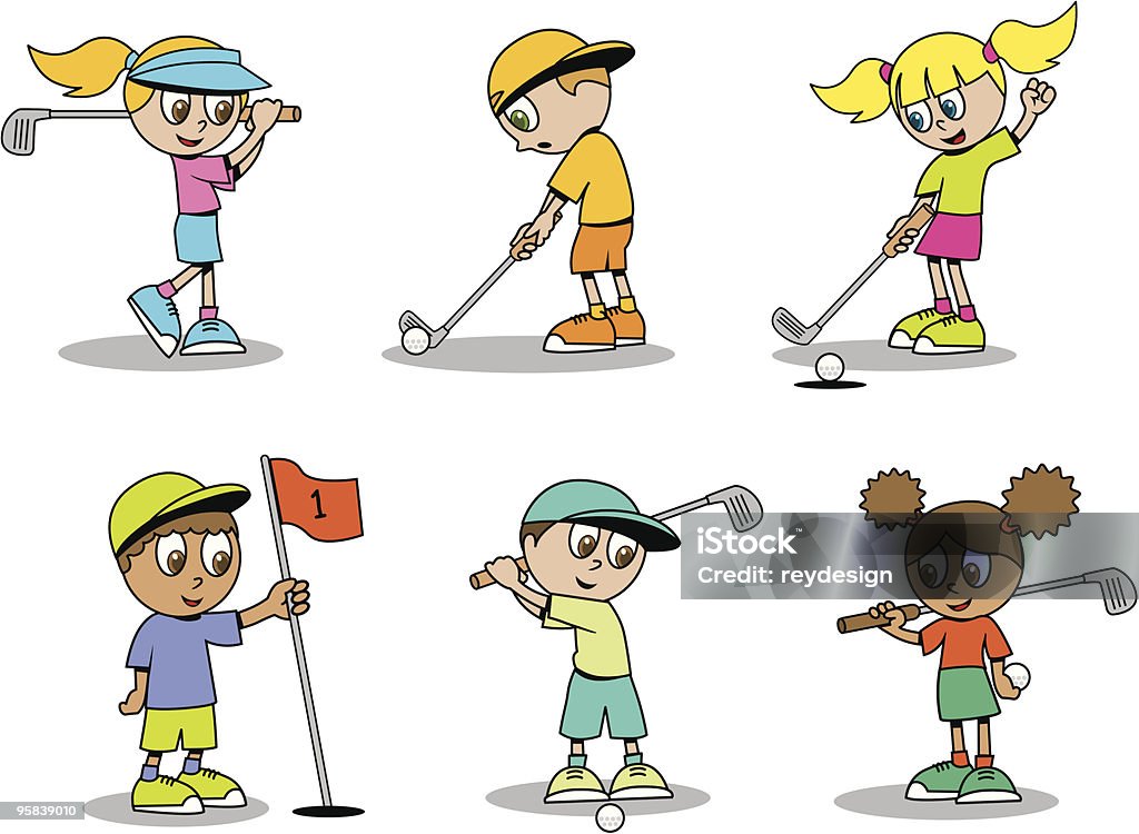 Golf Kids Stock Illustration - Download Image Now - Golf, Child, Offspring  - iStock