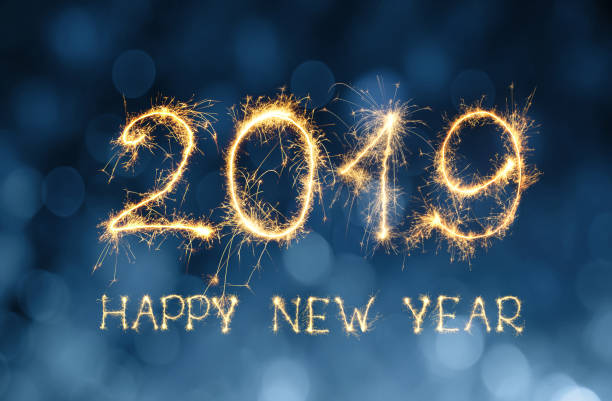 istock Greeting card Happy New Year 2019 958398574