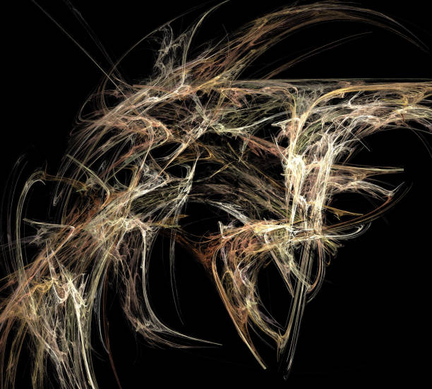 istock image of one Digital Fractal on Black Color 958403116