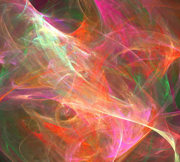 istock image of one Digital Fractal on Black Color 958403490