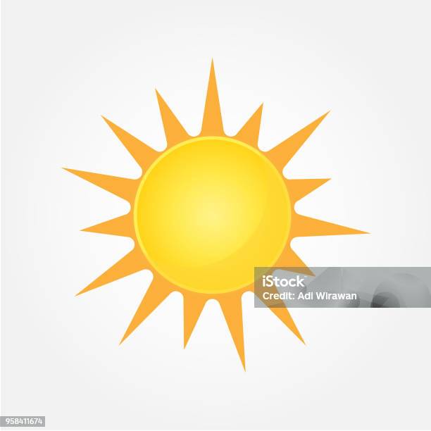 Ilustración de Sol Vector Icono y más Vectores Libres de Derechos de Sol - Sol, Luz del sol, Ilustración