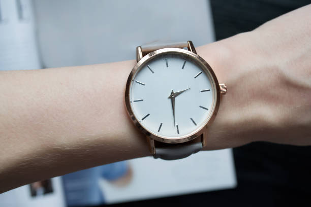 Wrist Watch On Female Wrist Closeup Stock Photo - Download Image Now -  Close-up, Luxury Watch, Clock - iStock