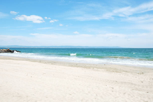 istock Beach and sea in bright sunlight 958417114