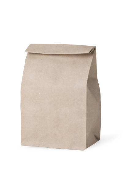 istock Brown paper bag on white background. 958424932