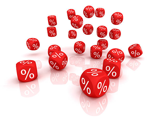 istock Falling symbols of percent 95842901