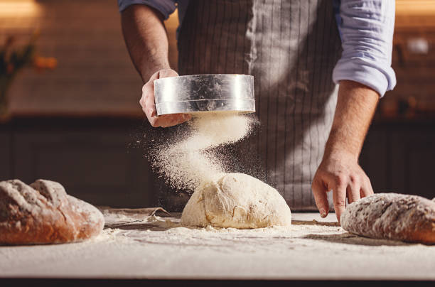 istock hands of baker's male knead dough 958434034