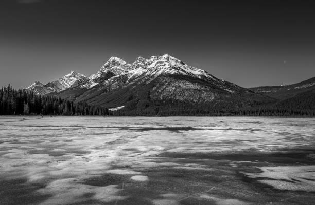 istock Frozen Lake located in Kananaskis Country, Alberta Canada 958438344