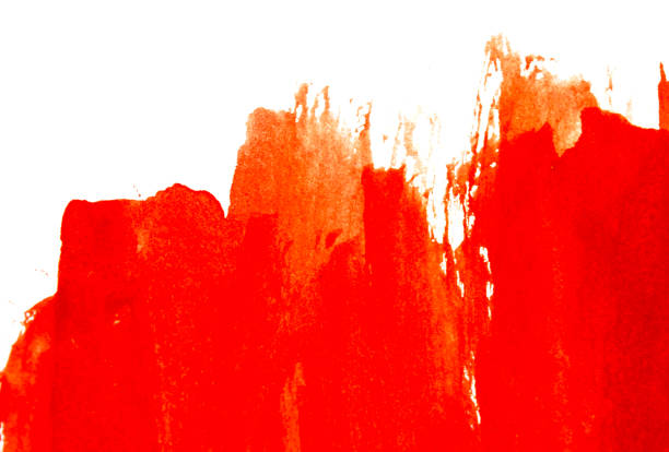 Red watercolor texture. Horizontal rectangular watercolour background.