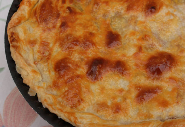 istock Salty pie filled with fried tomato pepper and fronion 958441750