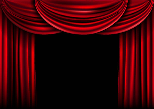 Background curtain stage. Background curtain stage. Vector illustration. stage curtain up stock illustrations