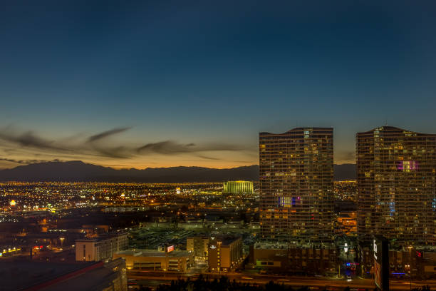 View of the sunset in Las Vegas Nevada