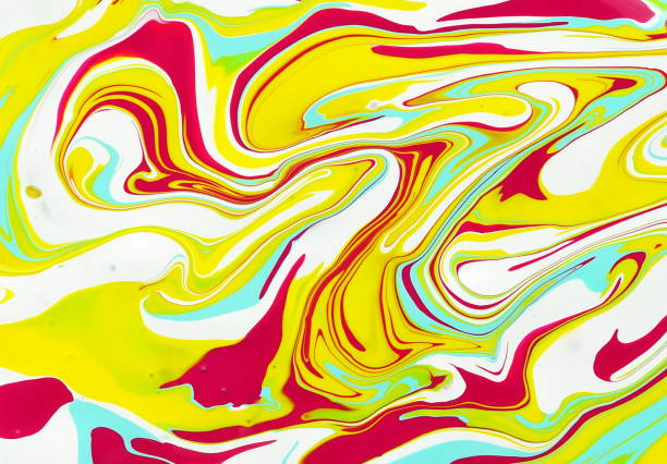 istock Abstract mixed acrylic texture with marble pattern.Abstract colorful background, wallpaper. Mixing paints. Marble texture 958457172