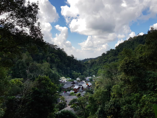 istock Beautiful mountain valley village landscape 958462034