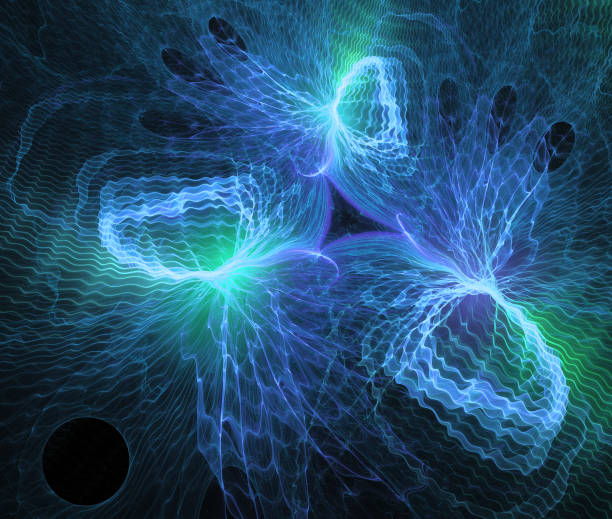 istock Abstract illustration of a fractal pattern on black background 958472608