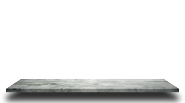 istock cement shelf and white backgrounds, for product display. 958480554