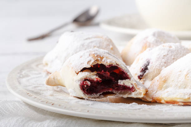 istock Small homemade deset pie with berries 958483740