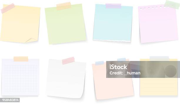 Paper Notes Stock Illustration - Download Image Now - Bulletin Board ...
