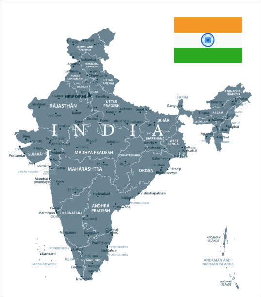 30 India Grayscale Isolated 10 Stock Illustration - Download Image Now -  India, Map, Pune - iStock